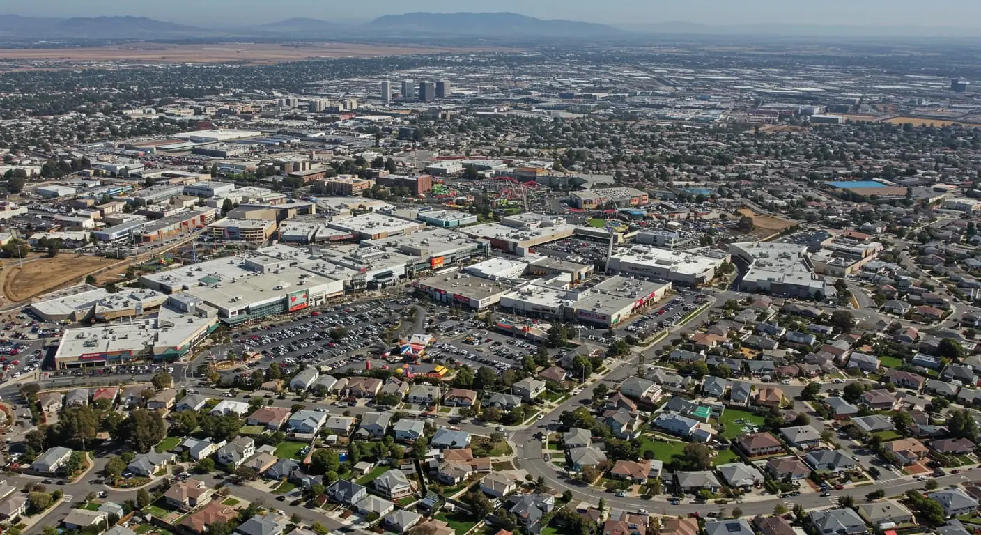 aerial view of milpitas