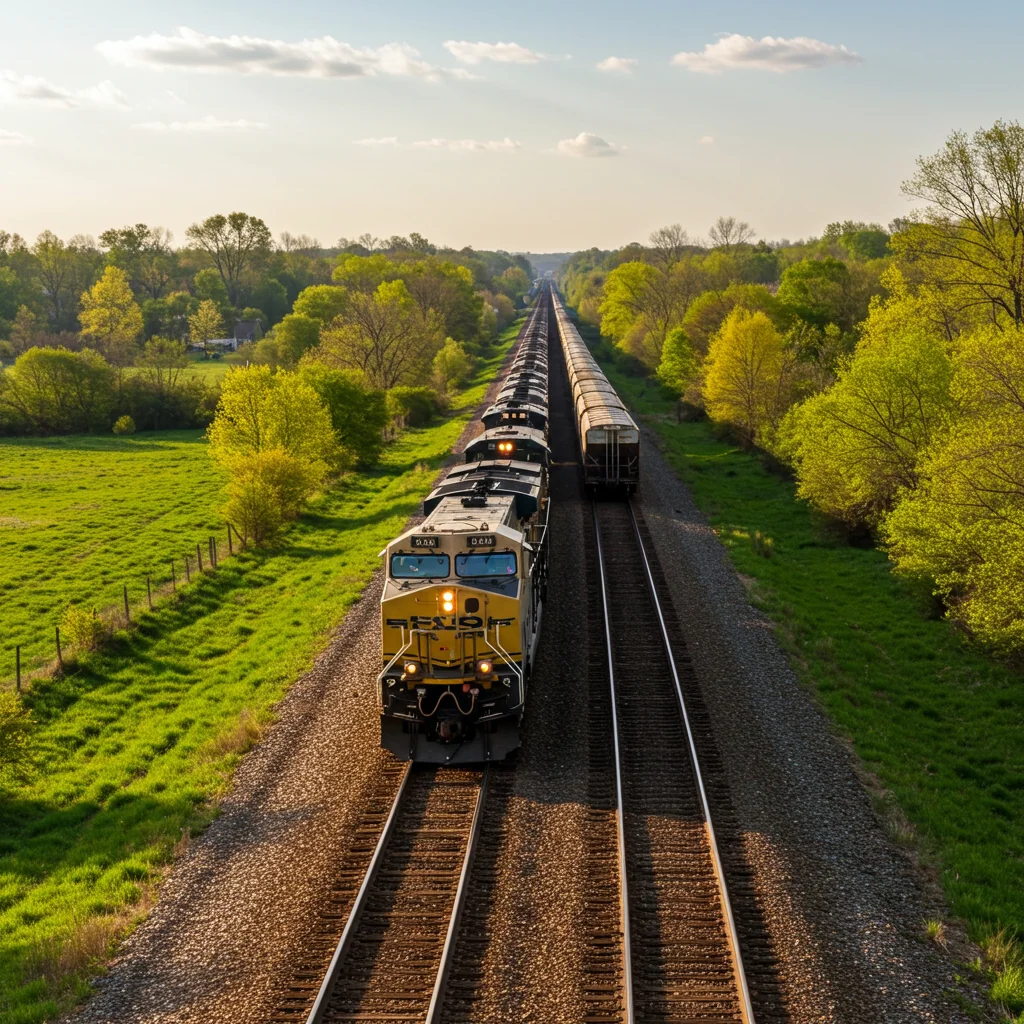 AI image of springdale arkansas freight railroad