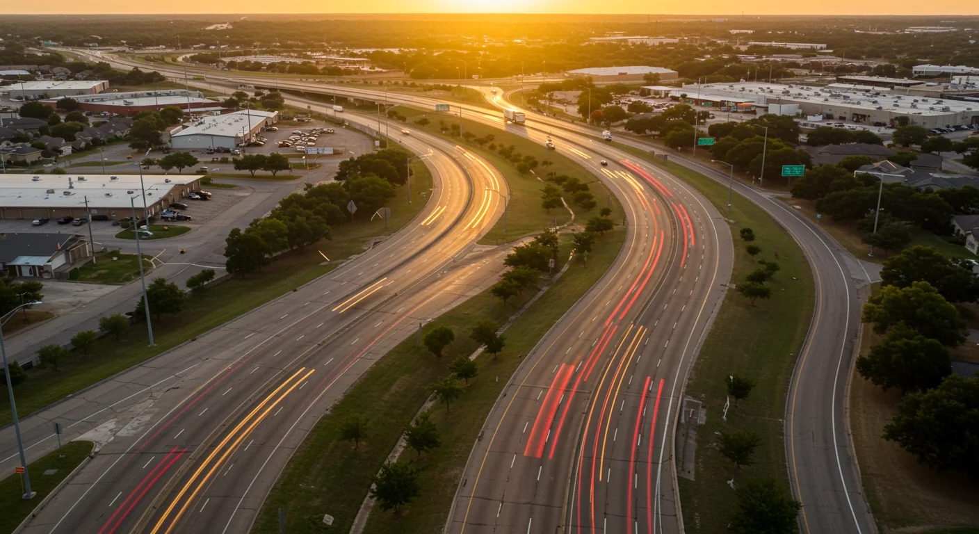 AI image of highways in Bryan, Texas