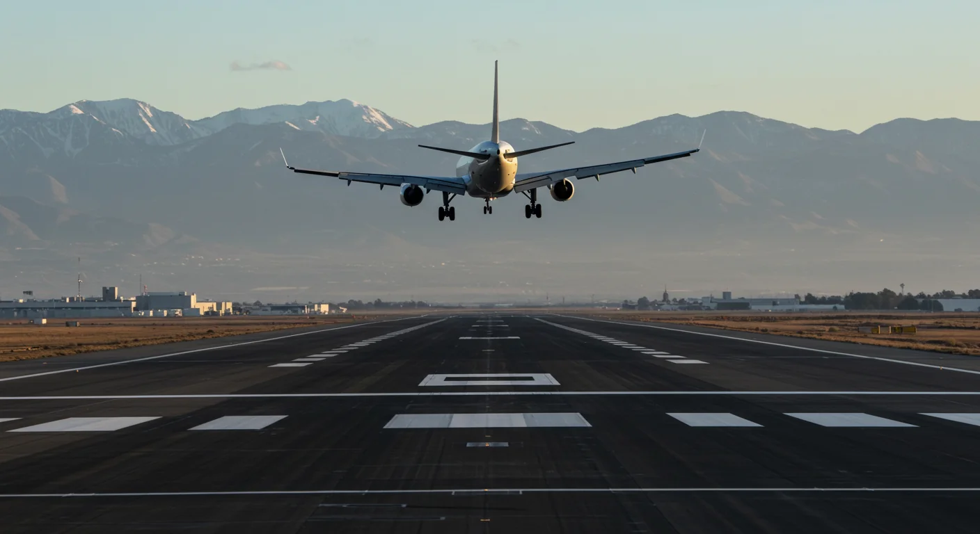 AI image of a cargo plane landing at Fresno Yosemite International Airport