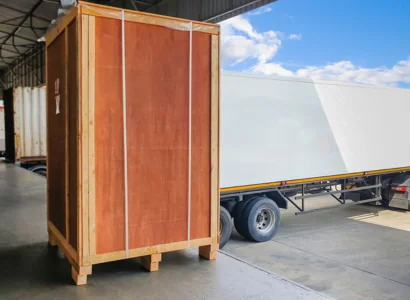 crate sitting on a loading dock