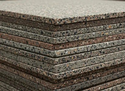 a stack of terrazzo tile